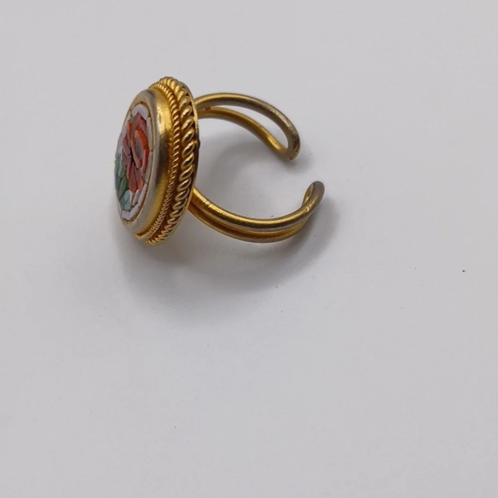 Micro Mosiac Floral Ring